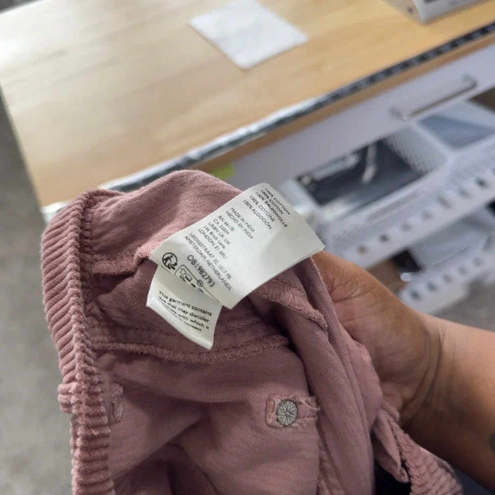 We The Free Good Luck Mid Rise Cord Barrel Jeans‎ 30